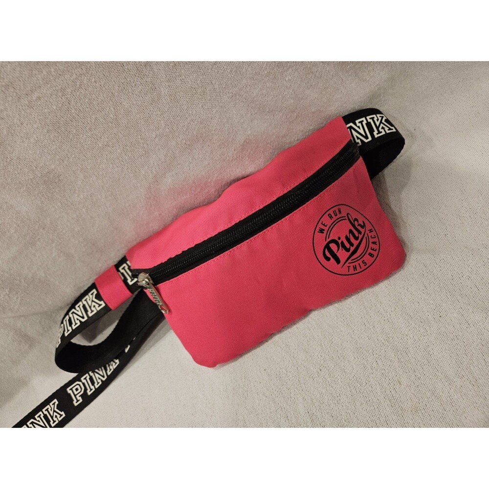 Pink by Victorias Secret Pink Fanny Pack We Run This Beach VS Waist Bag Bum Bag